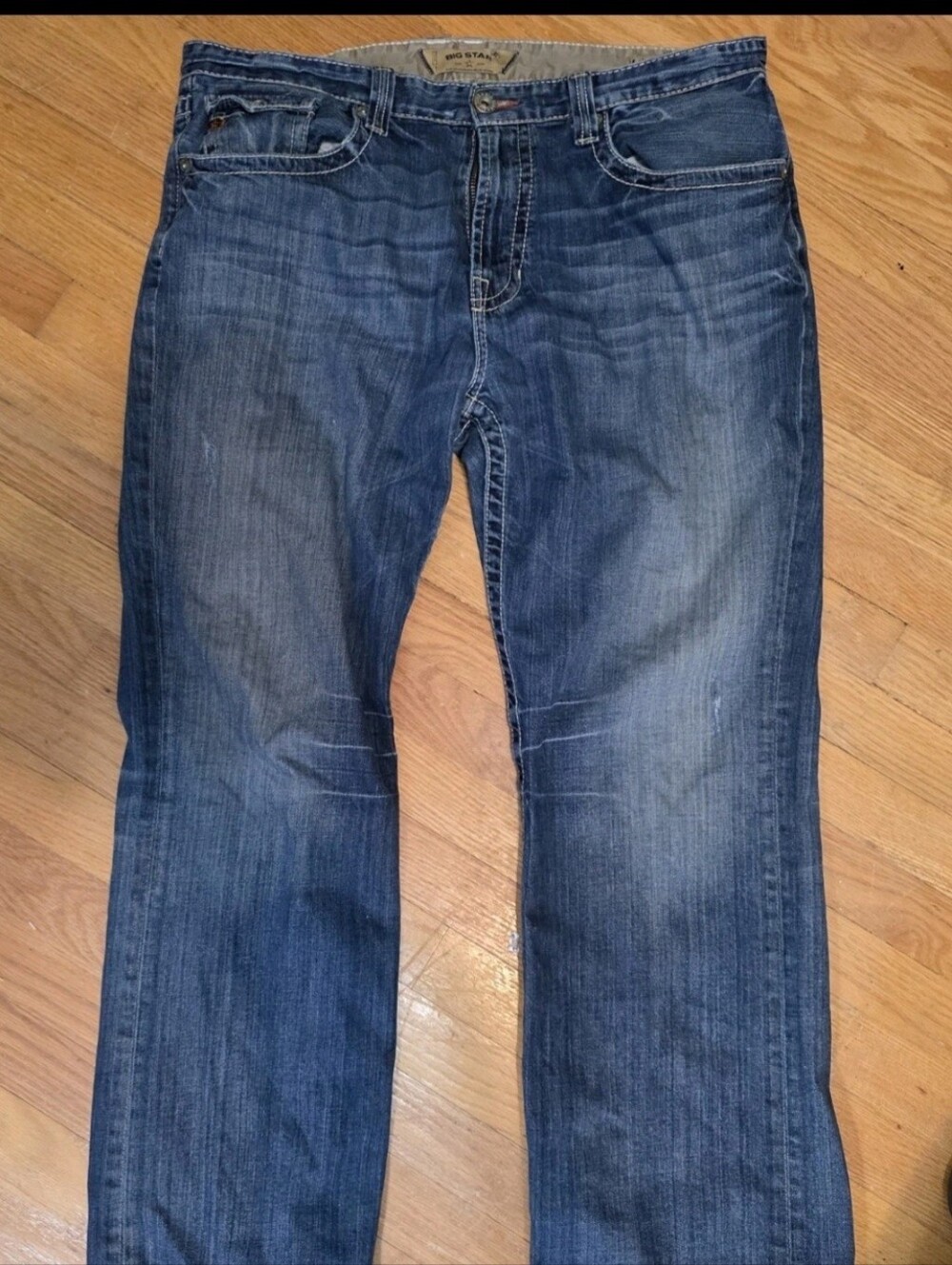 Big Star Pioneer Bootcut Jeans Men’s 36L Blue Stretch Denim USA Made 29 Inseam